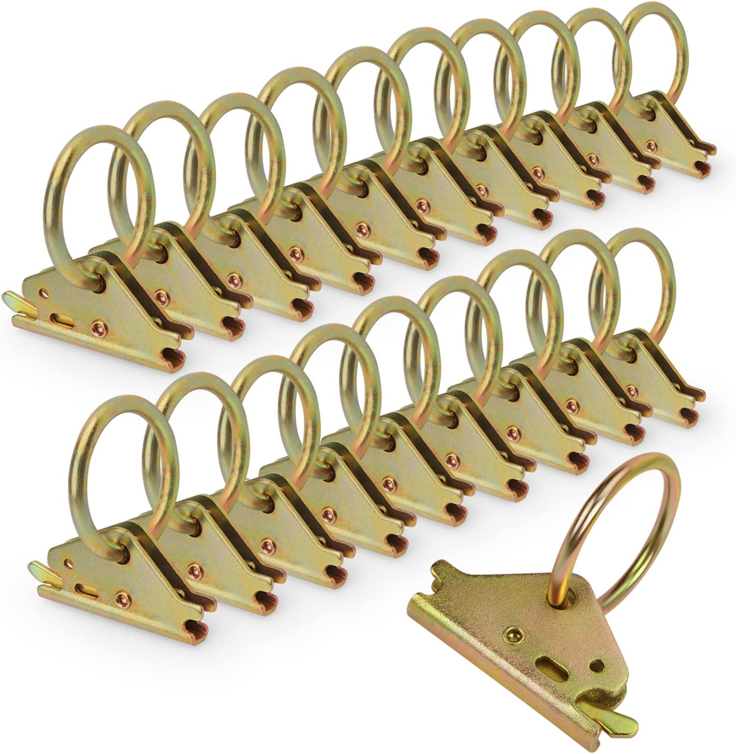 Eapele 20PCS Steel E-Track O Ring Tie-Down Anchors for E-Track TieDown System, Secure Cargo in Enclosed/Flatbed Trailers, Trucks (ETrack Rails Not Included)