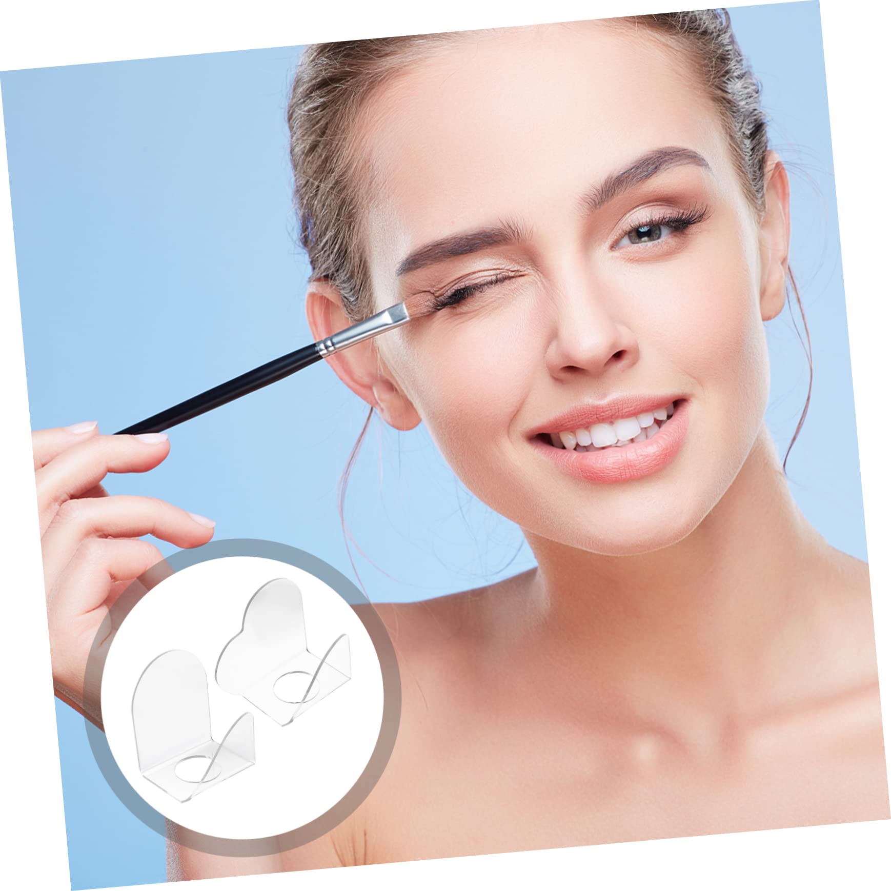 OHPHCALL 2pcs Handheld Makeup Mixing Palette Acrylic Nail Art Palette Makeup Mixing Board