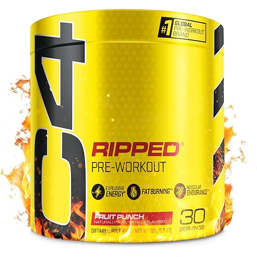 Cellucor - C4 Ripped Fruit Punch, 30 Servings, 183 g (6.46 Oz)