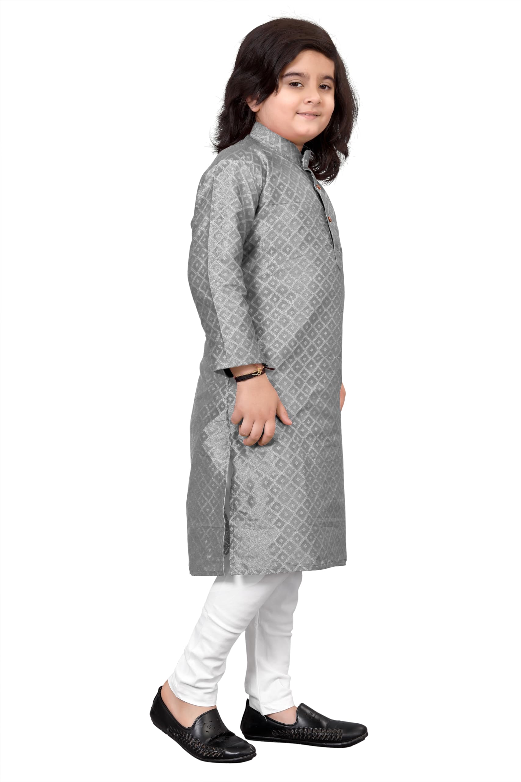 Trustous Kurta pyjama for boys in silk pattern Best colours - Image 4 thumbnail