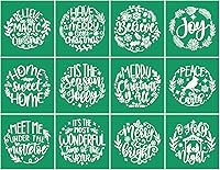 Vista 11 de JAJADO Plantillas autoadhesivas de serigrafía para decoraciones de árboles de Navidad, plantillas de bricolaje para pintar sobre