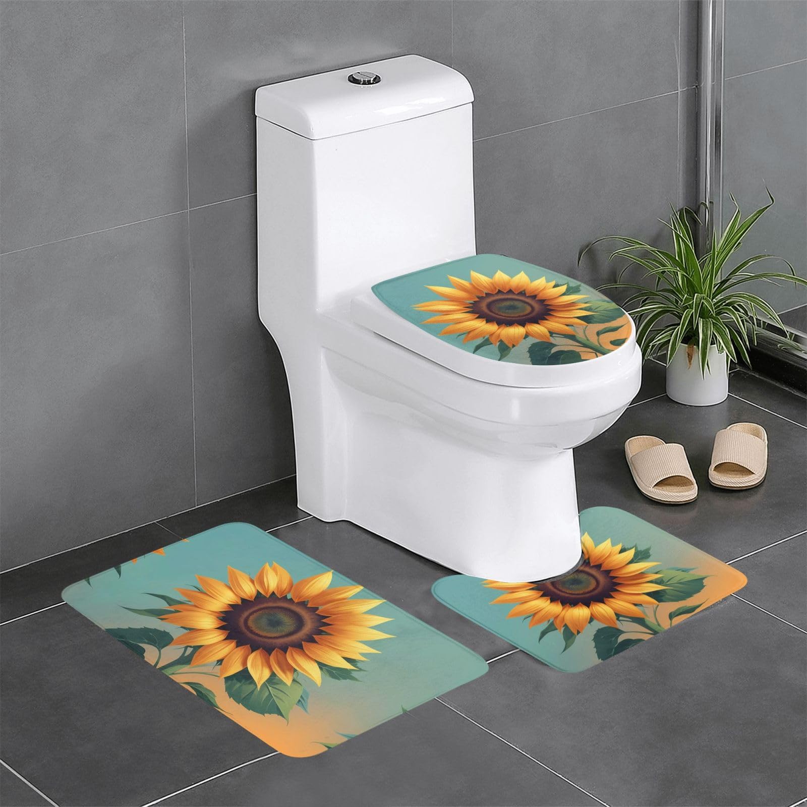 Tapis de salle de bain antidérapants absorbants et sécurisés lot de 3