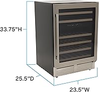Vista 6 de DE430WCDZSS Wine Cooler Designer Series Dual-Zone, 46 botellas, metálico