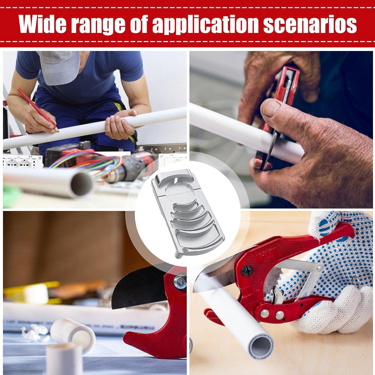 PVC Pipe Deburring Tool – Chamfer Cutter, Beveling Tools | Pipes Edge Smoother, Water Line Preparation Tool for Plumbing Installation, Pipe Cutting Projects, and Home Maintenance Accessories