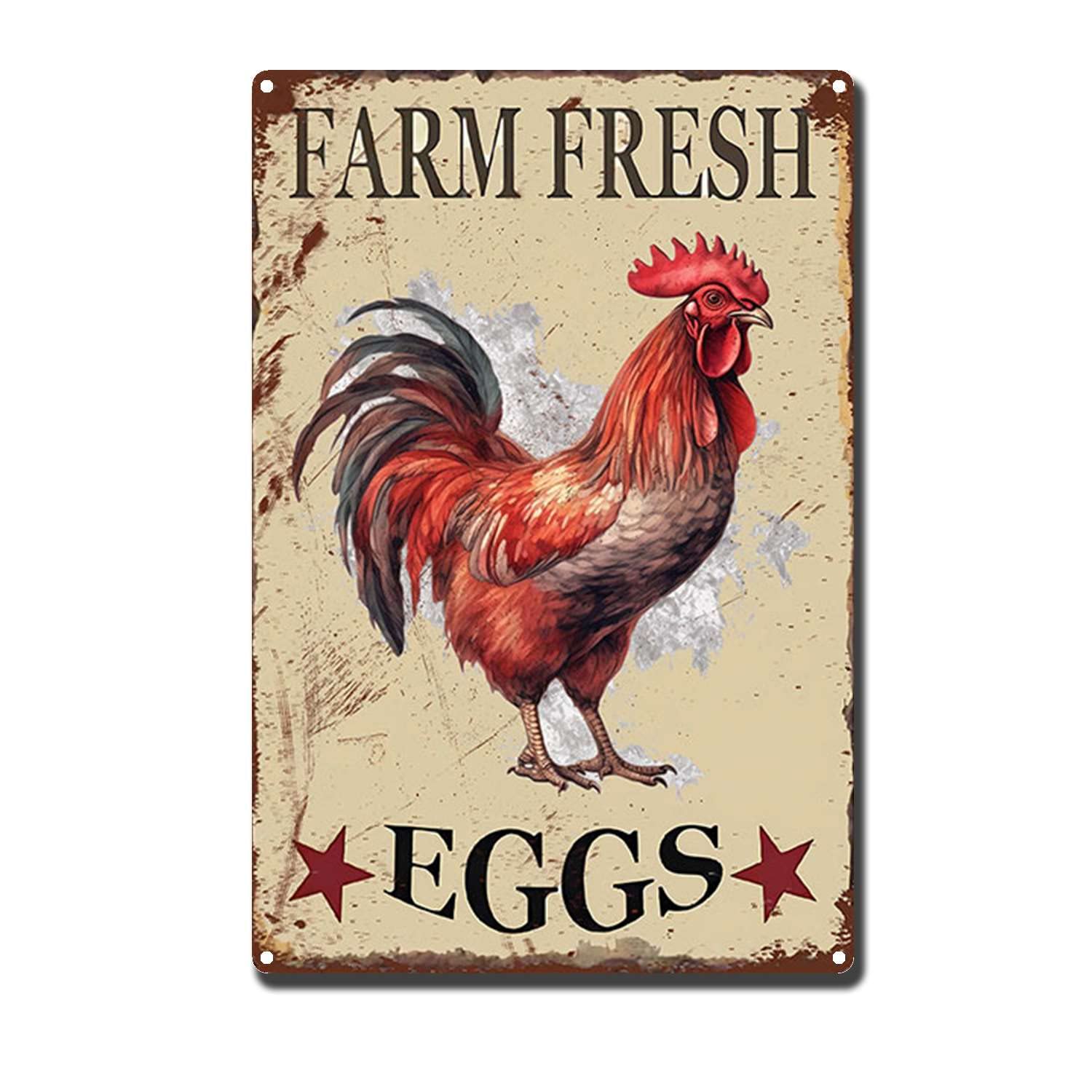 HYCLAM Tin Sign Farm Fresh Eggs Vintage Style Signs Wall Signs Cafe and bar Art Wall Hanging 8x12inch-Tin Sign