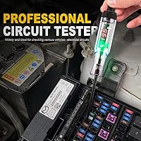 Vista 6 de Lámpara de Prueba Automotriz 5-90V Probador de Circuito LED Digital con Pantalla de Voltaje, Probador de Luz Bidireccional Automático, Probador