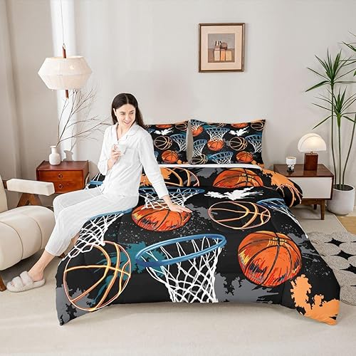 Miniatura 115 de Castle Fairy Juego de ropa de cama de béisbol, tamaño matrimonial, juego de edredón de 3 piezas para niños, niños, adolescentes, decoración