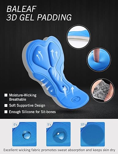 Miniatura 6 de BALEAF Pantalones de ciclismo de invierno para hombre, con acolchado 4D, térmicas, resistentes al agua, para ciclismo, para clima frío, bolsillos