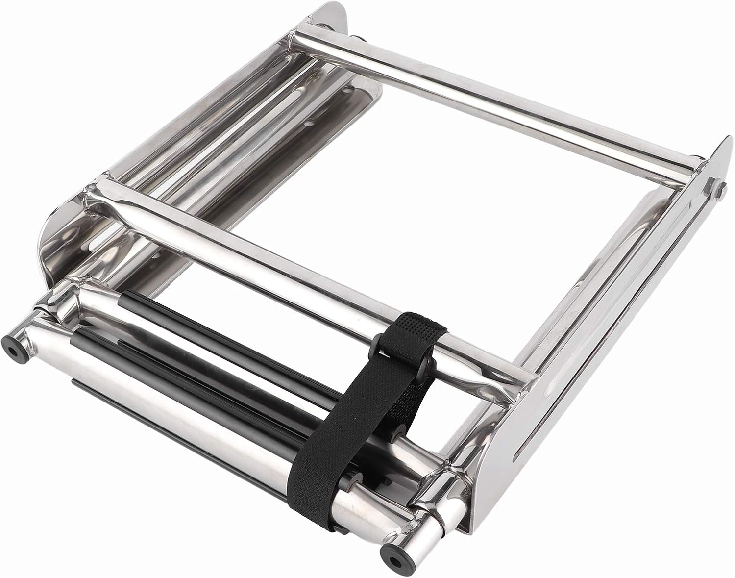 Ladders,Boat Ladder Folding,Marine Deck Ladder Telescoping 3 Step Boat Swim Platform Stair Stainless Steel W/Fixed Rope Extension Sponton Ladder