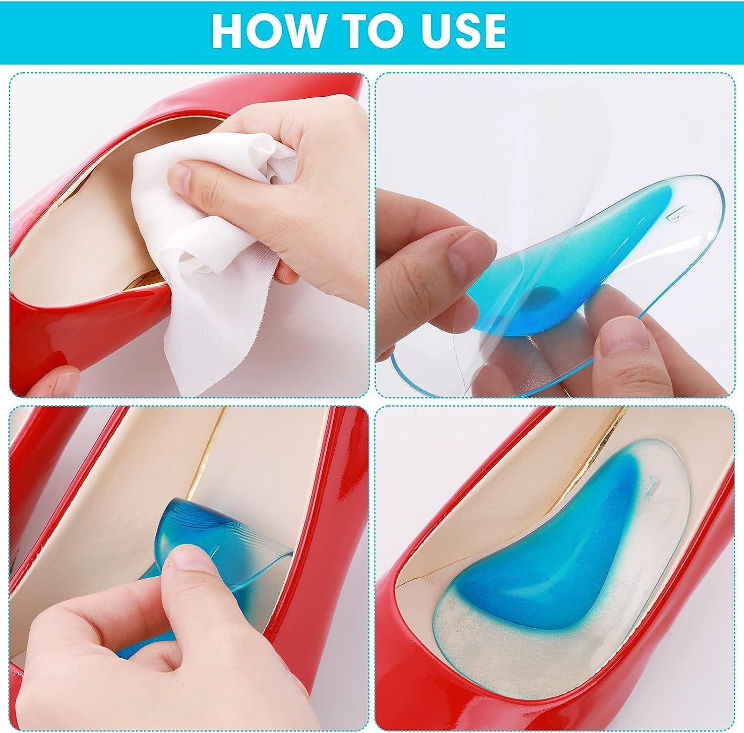 SNEHIDA Kids Shoe Pads for Children Shoes Flat Feet Care Orthopedic Insole Arch Support New Silica Gel Pad Cushion,Women Gel Pad (2 Pairs Silicone Foot Insoles) 6 71GhId7iJrL. SL1500