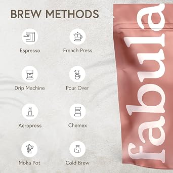 Fabula Coffee Light Roast Whole Beans - Organic - Low Acid - Single Origin - Non-GMO - Mold Free - 12 Ounces