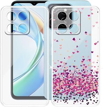Phone Case for Honor X5b Plus GFY-LX2P 6.56", 2 Pieces Silicone Ultra Slim Shockproof Protection Case for Honor X5b Plus, Anti-Yellowing Anti-Scratch Soft TPU Bumper Clear Cover Shell - WM85