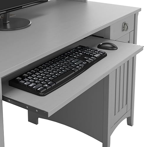 Miniatura 4 de Bush Furniture Salinas - Escritorio para computadora con gabinete | Mesa de estudio con cajones, armarios y bandeja extraíble para teclado/portátil