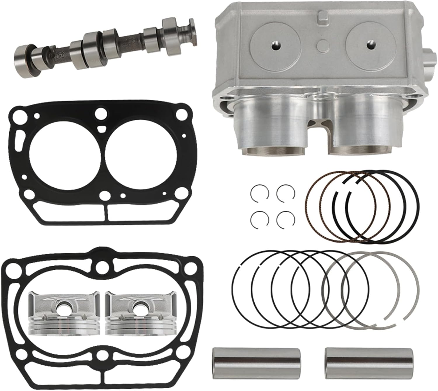Silscvtt Cylinder Camshaft Piston Top End Gasket Kit Replacement for Polaris Ranger 800 XP Crew RZR 4 800 Sportsman 800 X2 800 2204393 5254357 5247360