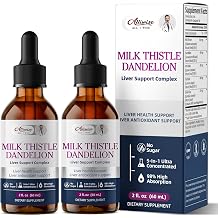 Liver Health Support Liquid 2pc,Milk Thistle Liver Drops Supplement Natural