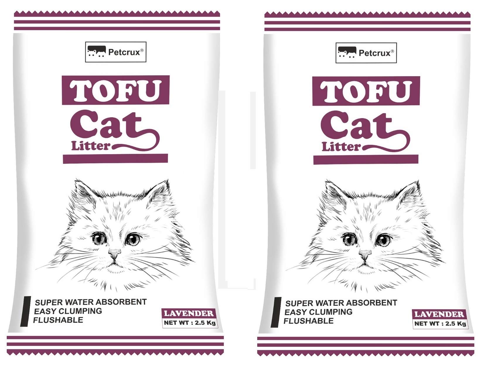 Petcrux Tofu Cat Litter | Natural Flushable Clumping Litter | Plant Based Biodegradable | Ultra Odour Control | Dust Free | Low Tracking Cat Litter Total 12L - 5kg (Lavender - 2 Packs of 2.5kg)-image-14