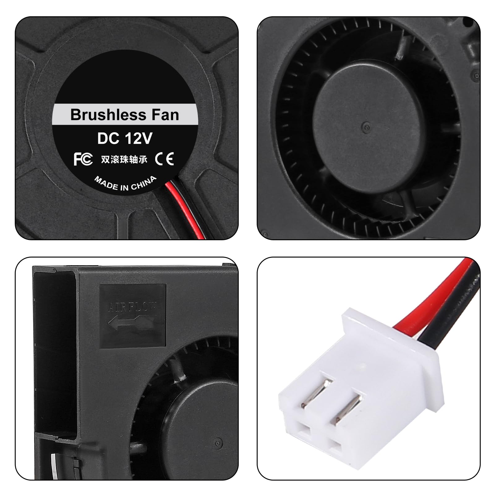 120mm Brushless DC Cooling Fan - 120x120x32mm, 5V/12V/24V, 2-Pin Connector 2 thumbnail image