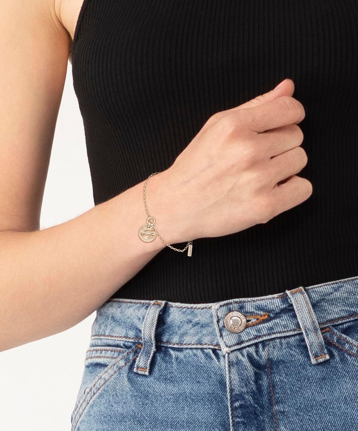 Lacoste Memento Pendant Bracelet for Women - Stainless Steel Jewelry - Adjustable Band - Classic Collection, Icon Design - Fashion Accessory - Gift For Her