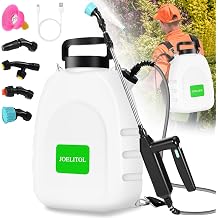 Electric Backpack Sprayer 3.2 Gallon, Battery Powered Lawn Sprayer with Ergonomic Design, USB Rechargeable Handle, Telescopic Wand & 5 Spray Nozzles
