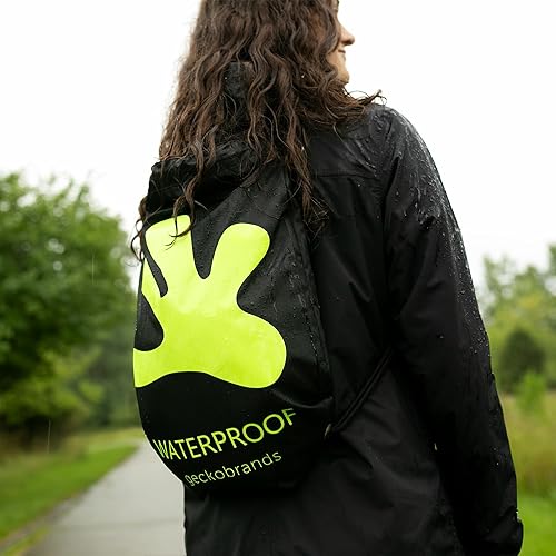 Miniatura 5 de geckobrands Mochila de viaje con cordón de 10 litros, impermeable, bolsa seca ligera para playa, senderismo y actividades acuáticas ligeras