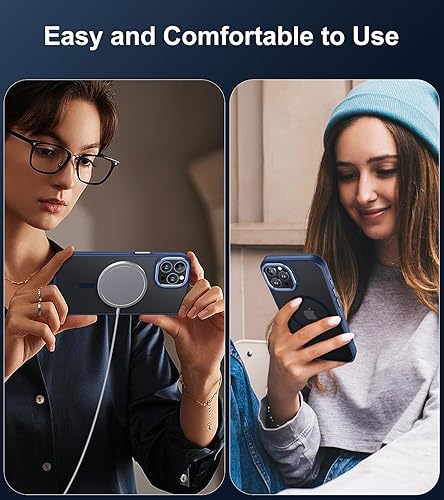 Miniatura 7 de JAME Funda para iPhone 15 Pro Max, iPhone 15 ProMax con Mag-Safe, protección contra caídas de grado militar, funda mate translúcida de ajuste