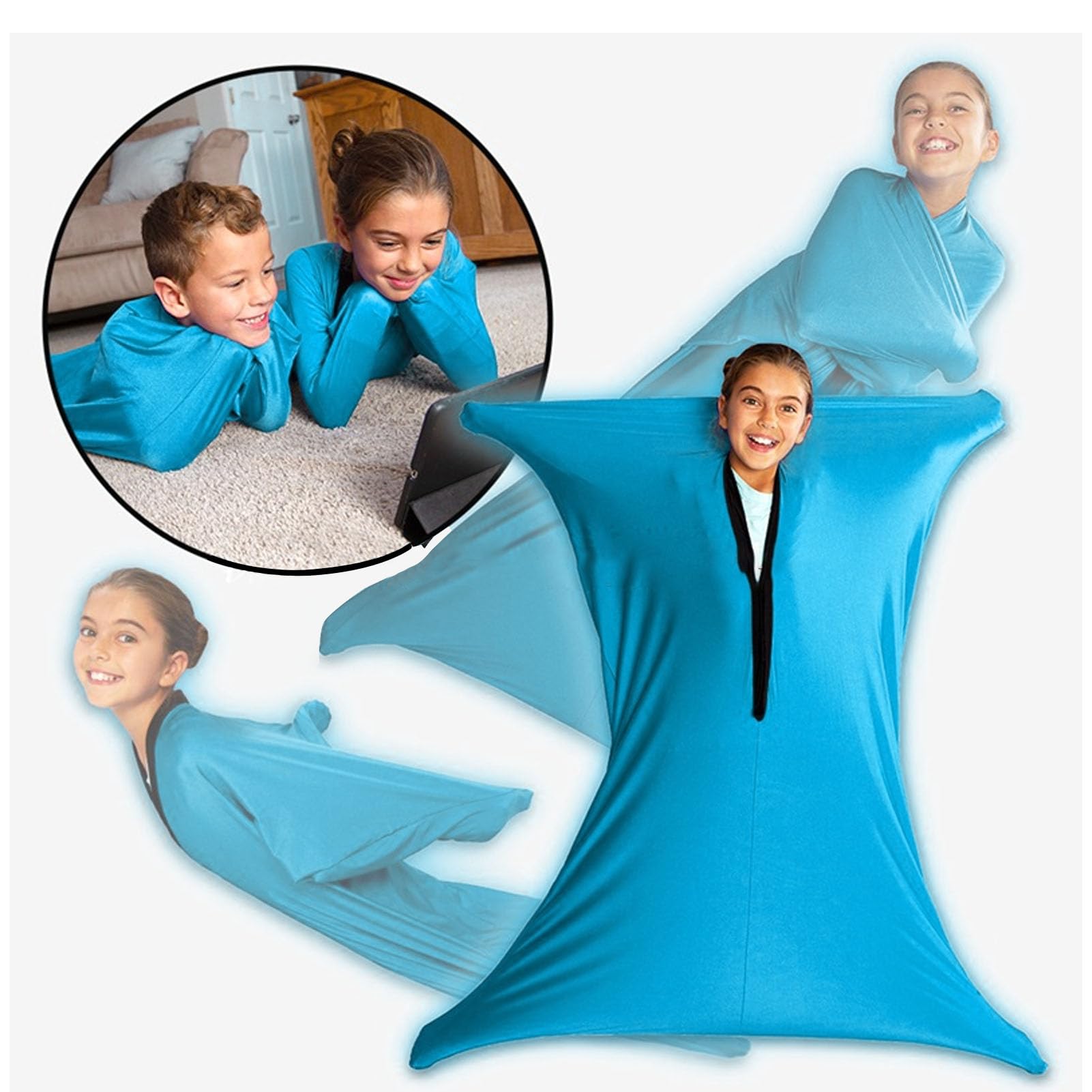 Dynamic Movement Sensory Body Sock Comfortable Body Awareness Aid for Kids Eco-Friendly Calming Sack Suitable for Children Skin Friendly Dye Sensory Socks Kids Body Sock (XL) - Image 4