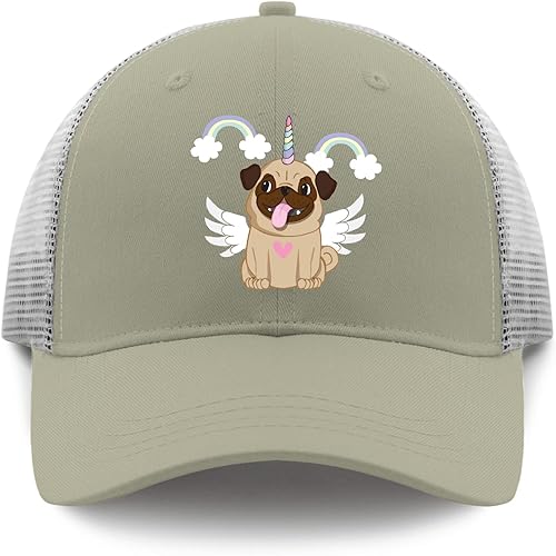 Miniatura 9 de devor Gorras de béisbol con diseño de perro Pug para papá, gorra gráfica para mujer