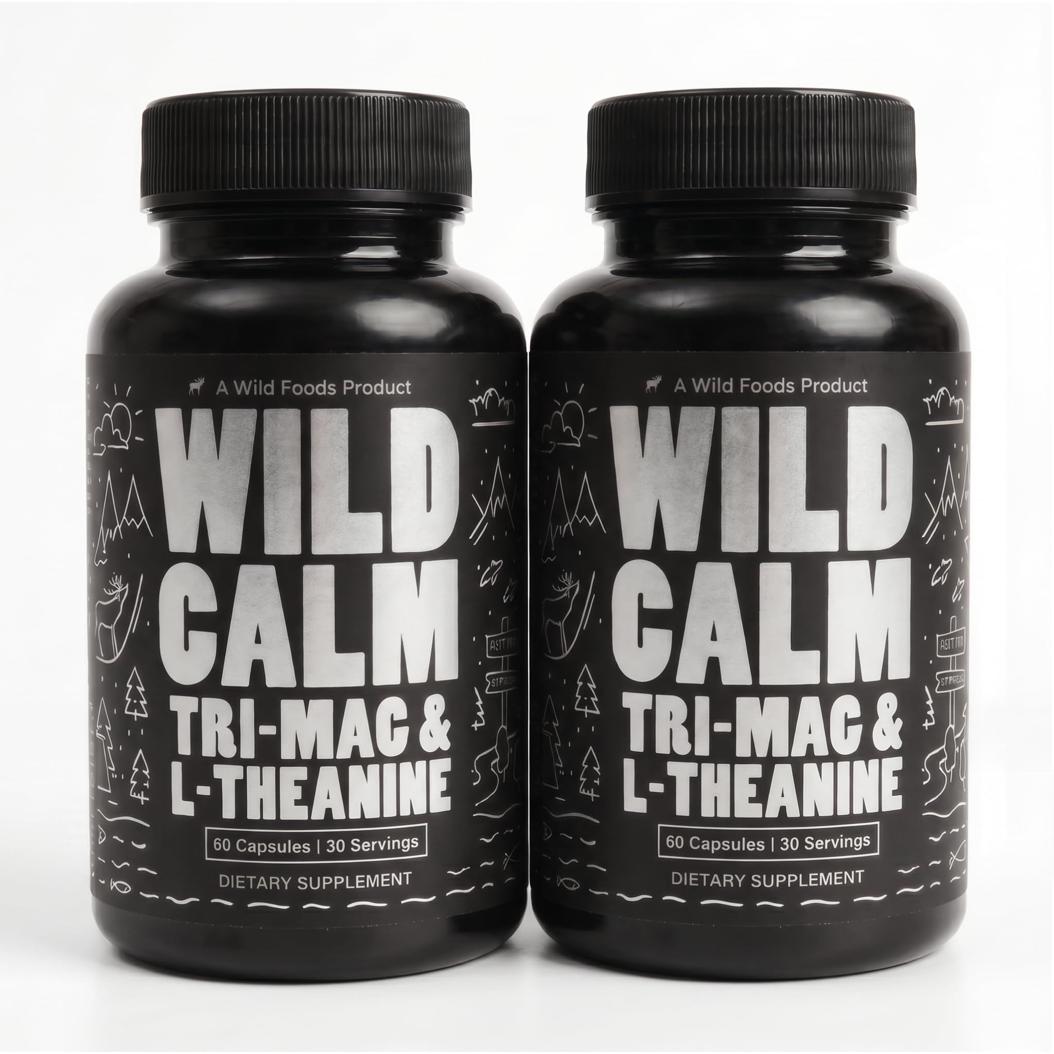 Wild Foods 3 in 1 Magnesium Glycinate L Theanine for Calm Sleep & Muscle Relaxation - Glycinate, Malate, Taurate - 100% Natural Magnesium Complex for Women and Men - 60 Capsules — Amazon image 9