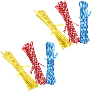 600pcs Polka Dot Iron Wire Sealing Ties for Food Bags, Reusable Pvc Twist Bands with Quick Sealing Function, for Bakery Goods and Snack Shops Packaging