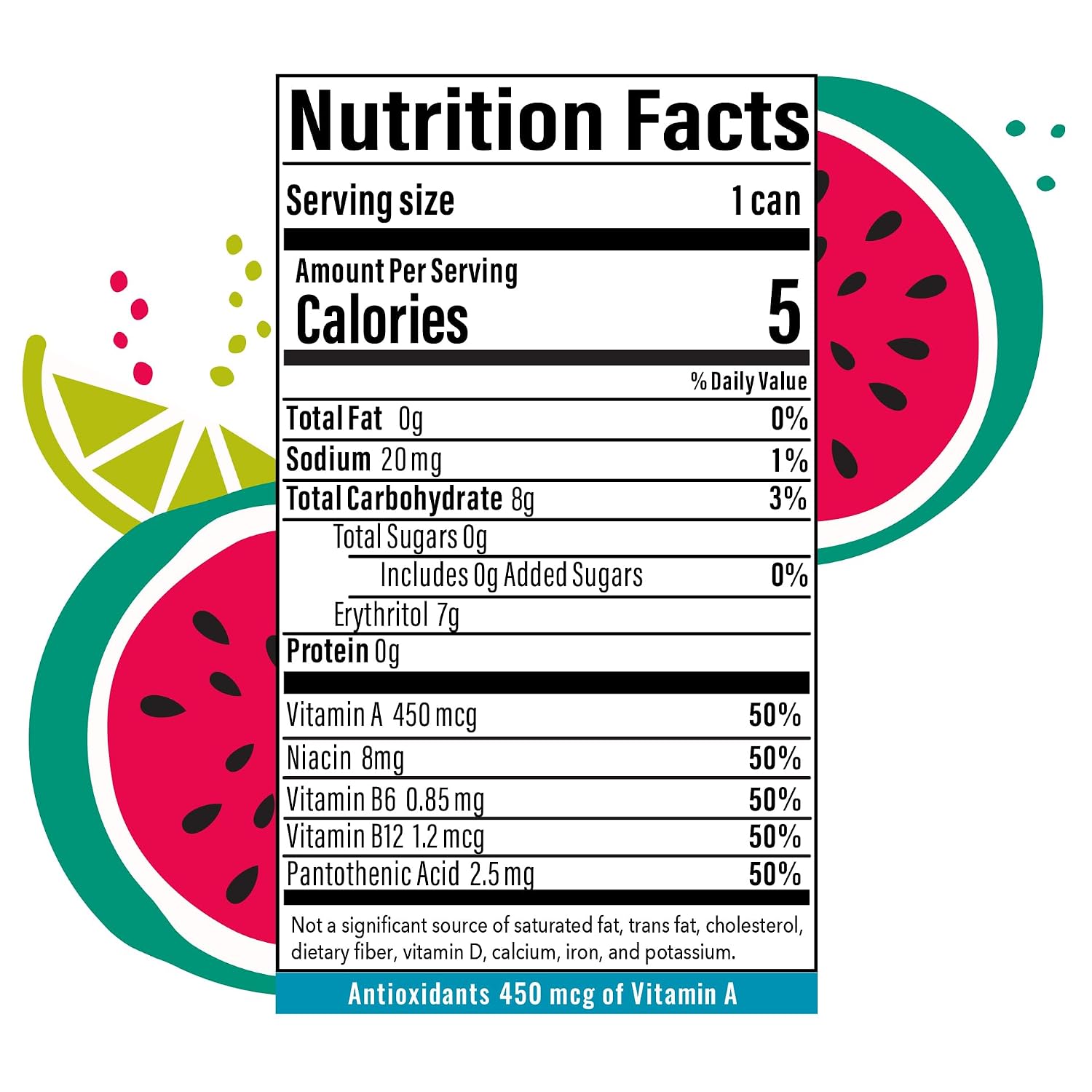 BUBBL’R watermelon lime smash’r, Antioxidant Sparkling Water with Natural Caffeine, 0g Sugar, Gluten Free, All Natural Flavors, 12 Fl Oz Cans, 12 Count
