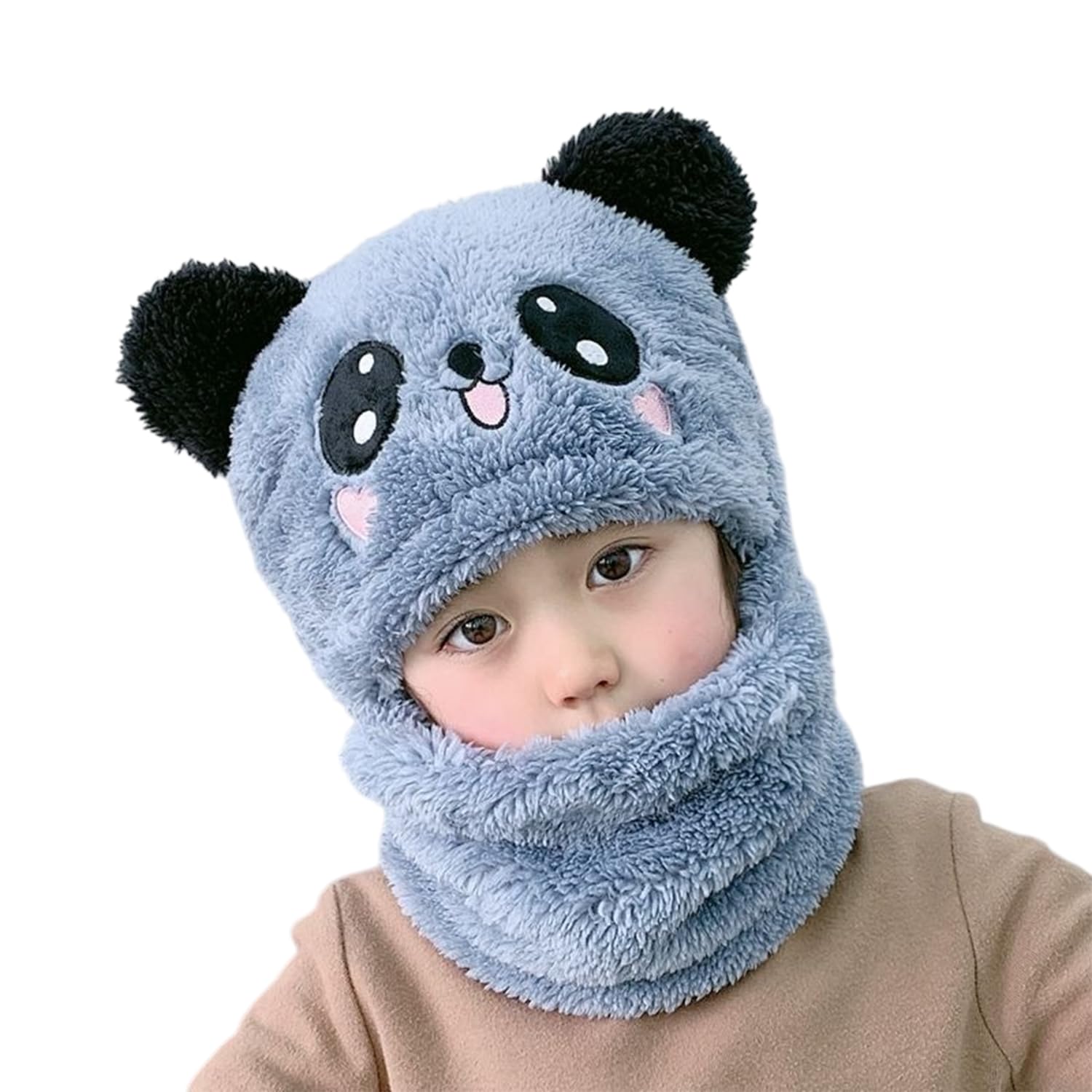 SYGA Kids Winter Beanie Knitted Hat, Panda Faux Fur Double Pom Pom Winter Cap for Toddler Baby Girls Boys, Suitable for 5-... - Review, Price and Buying Guide