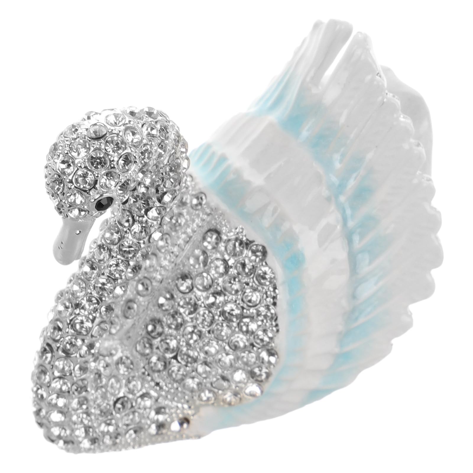 Boîte à bijoux cygne pour coiffeuse de chambre, déco créative de salon en alliage