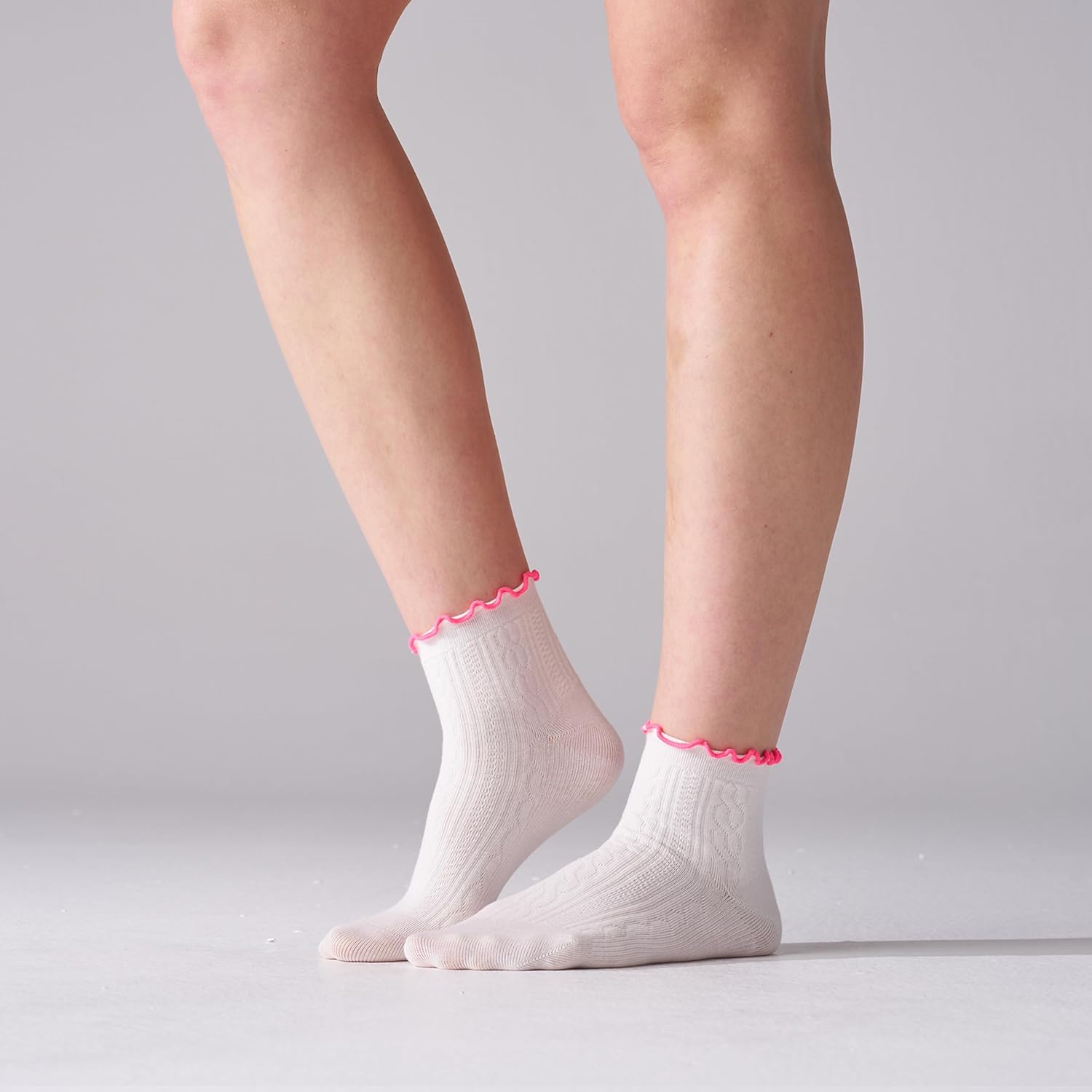 6 Pairs Ruffle Socks For Women Casual Ankle Socks Retro Soft - Image 5