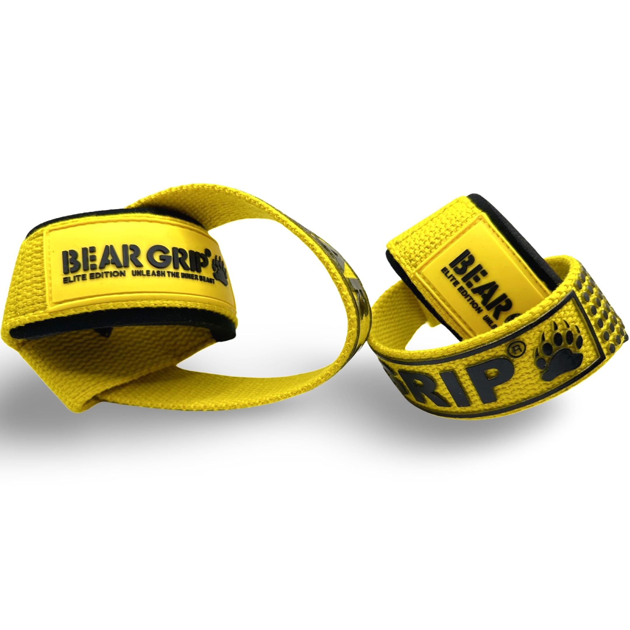 BEAR GRIP Straps, Premium Neoprene padded Heavy Duty double stitched weight lifting gym straps, Gel grip, 100% cotton - Image 2