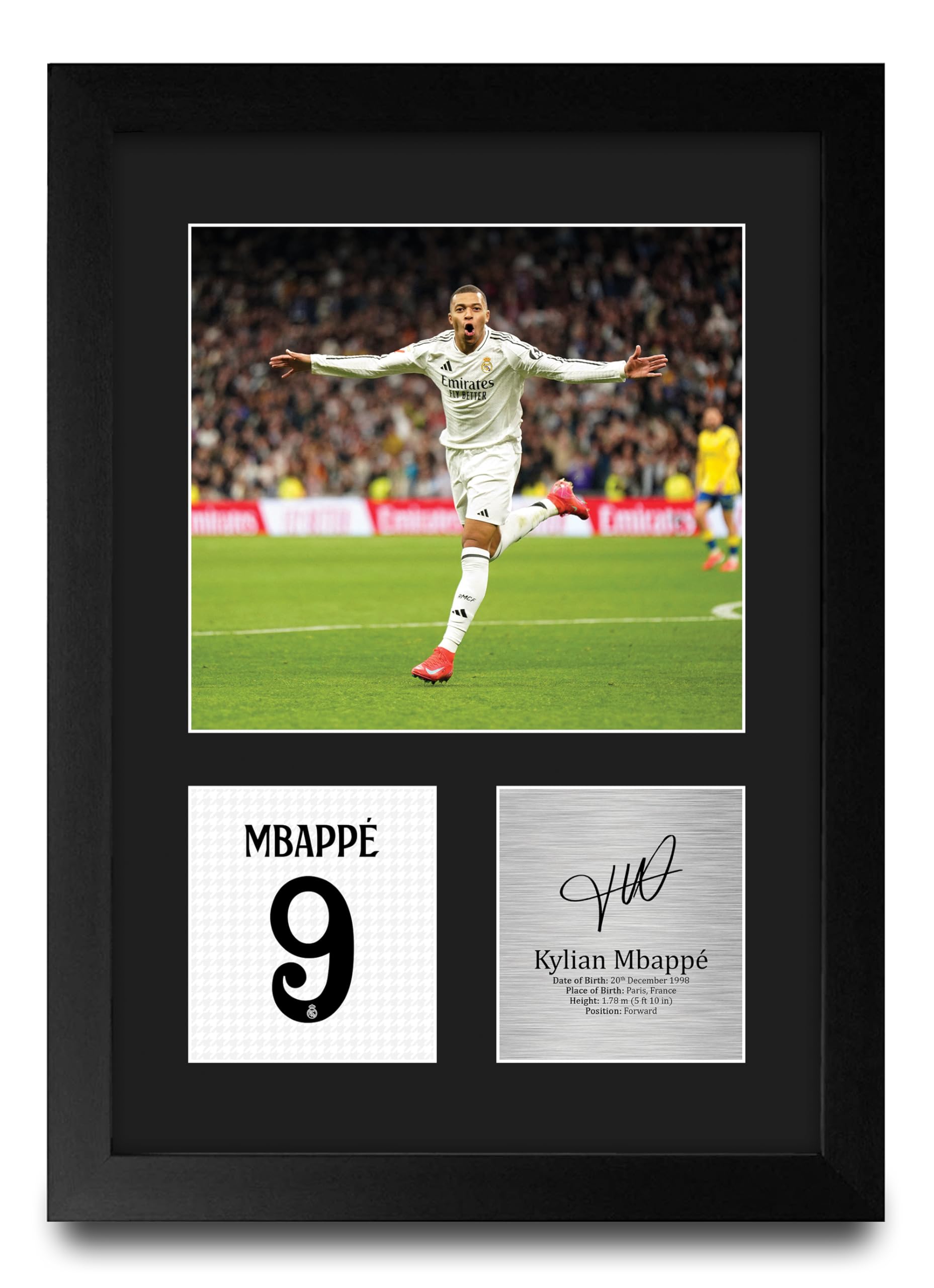 HWC Trading Kylian Mbappe Real Madrid Gifts Printed Signed