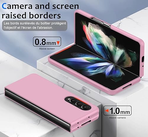 Miniatura 4 de Z Fold 3 - Funda de silicona líquida para Samsung Galaxy Z Fold3 5G, funda delgada para mujeres y niñas, goma de gel suave ultra fina, diseño