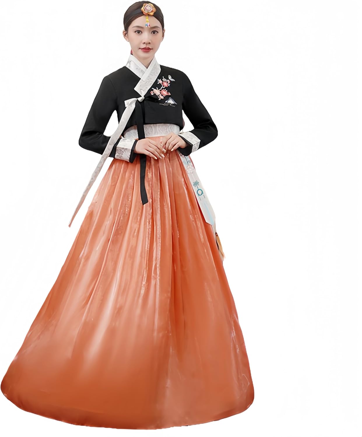 Women Korean Women's Traditional Long Sleeve Classic Dress Women's Court Korean Wedding Dance