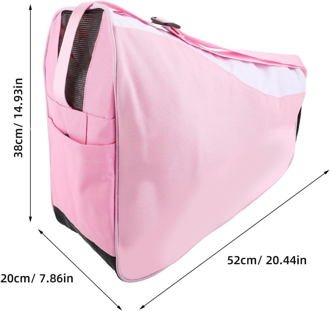 Ice Skates Bag and Lightweight Design Large Capacity for Wear-resistant Nylon Material Stylish Pink Hockey Skates Carry Bag for Outdoor Use and Adults