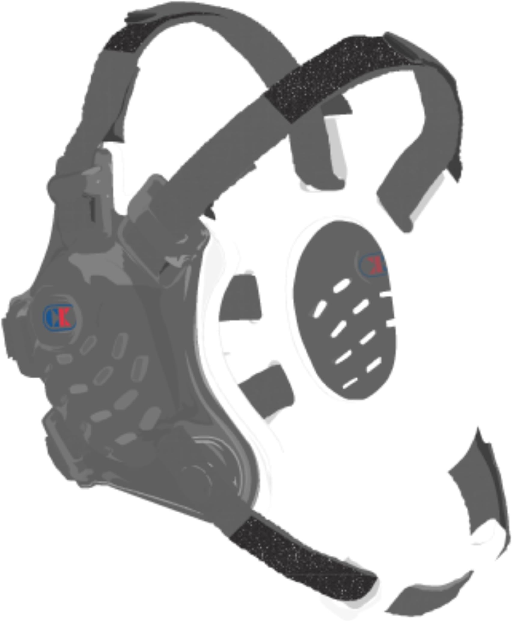 F5 Tornado Headgear - Silver/White/Silver
