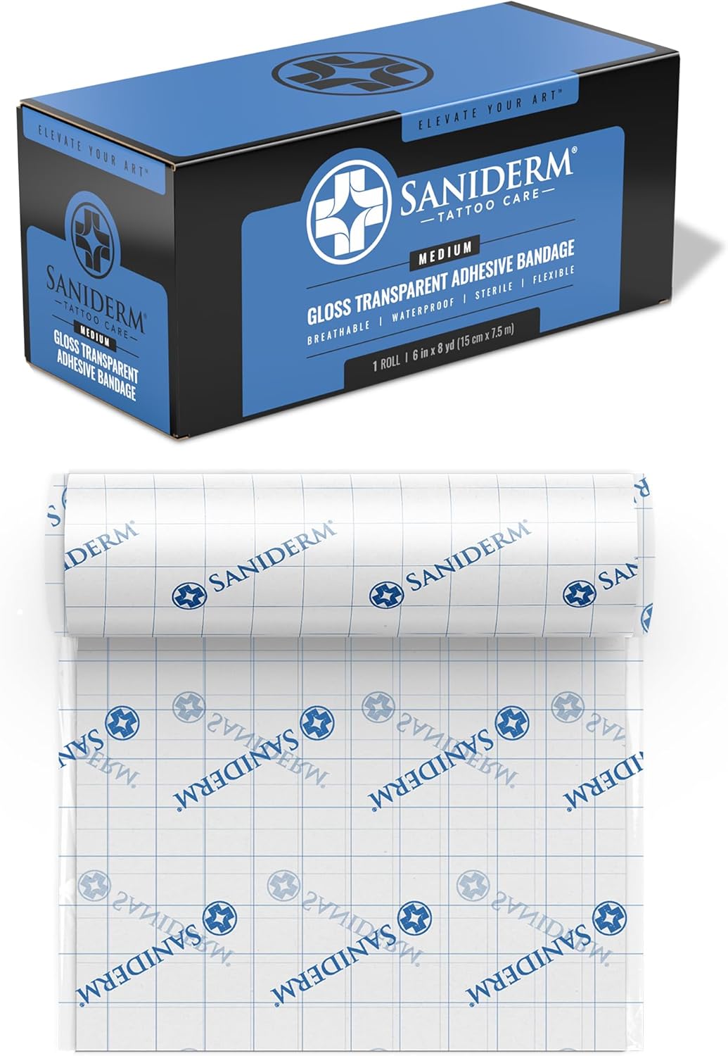 Saniderm Original Tattoo Aftercare Bandage (Medium Roll, 6 in x 8 yd)