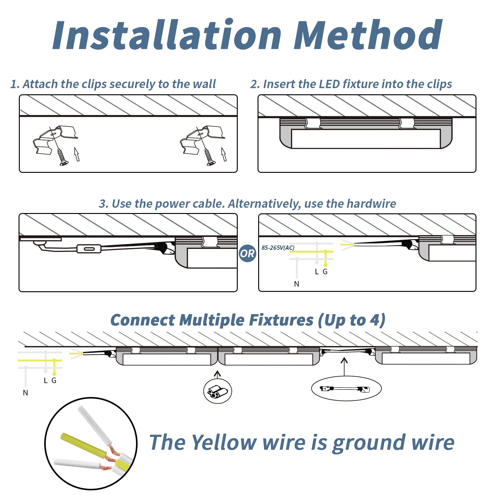 12-Pack T8 LED Shop Light 4FT 42W 6300 Lumen 5000K Daylight 4 Years Warranty Linkable and Plug and — view 5