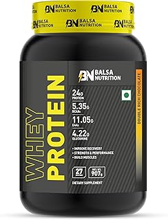 Sponsored Ad – Balsa Nutrition Whey Protein Powder- 907g, 33g per Serving (Double Rich Chocolate) | For Muscle Growth, Workout & Performance Recovery, Weight Management, Powerful Antioxidant | Non- GMO