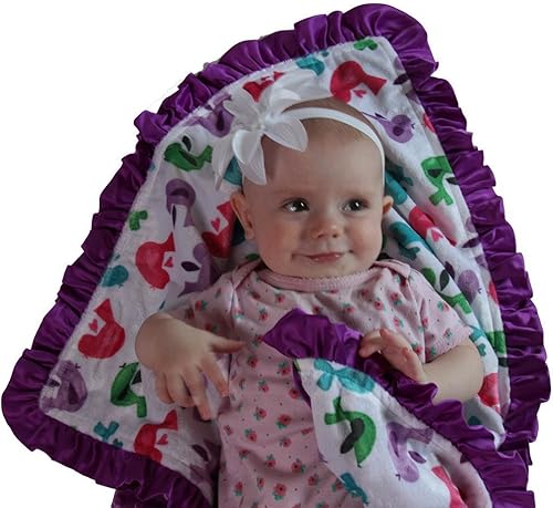 Miniatura 3 de Manta reversible para bebés y niñas, tela minky velboa (elige el color)