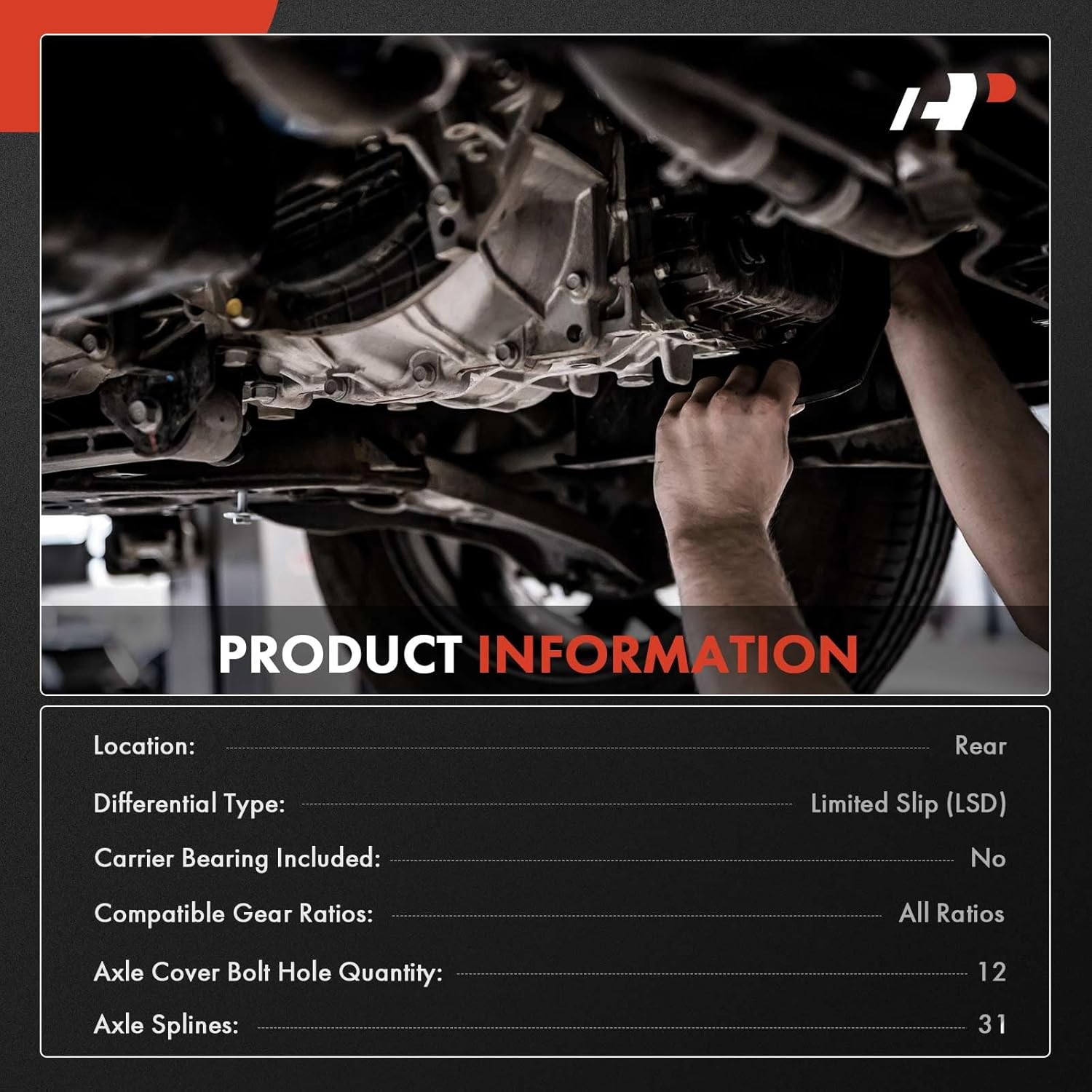 A-Premium Rear Limited Slip Differential Assembly Compatible with Ram 1500 2011-2022, 1500 Classic 2019-2022
