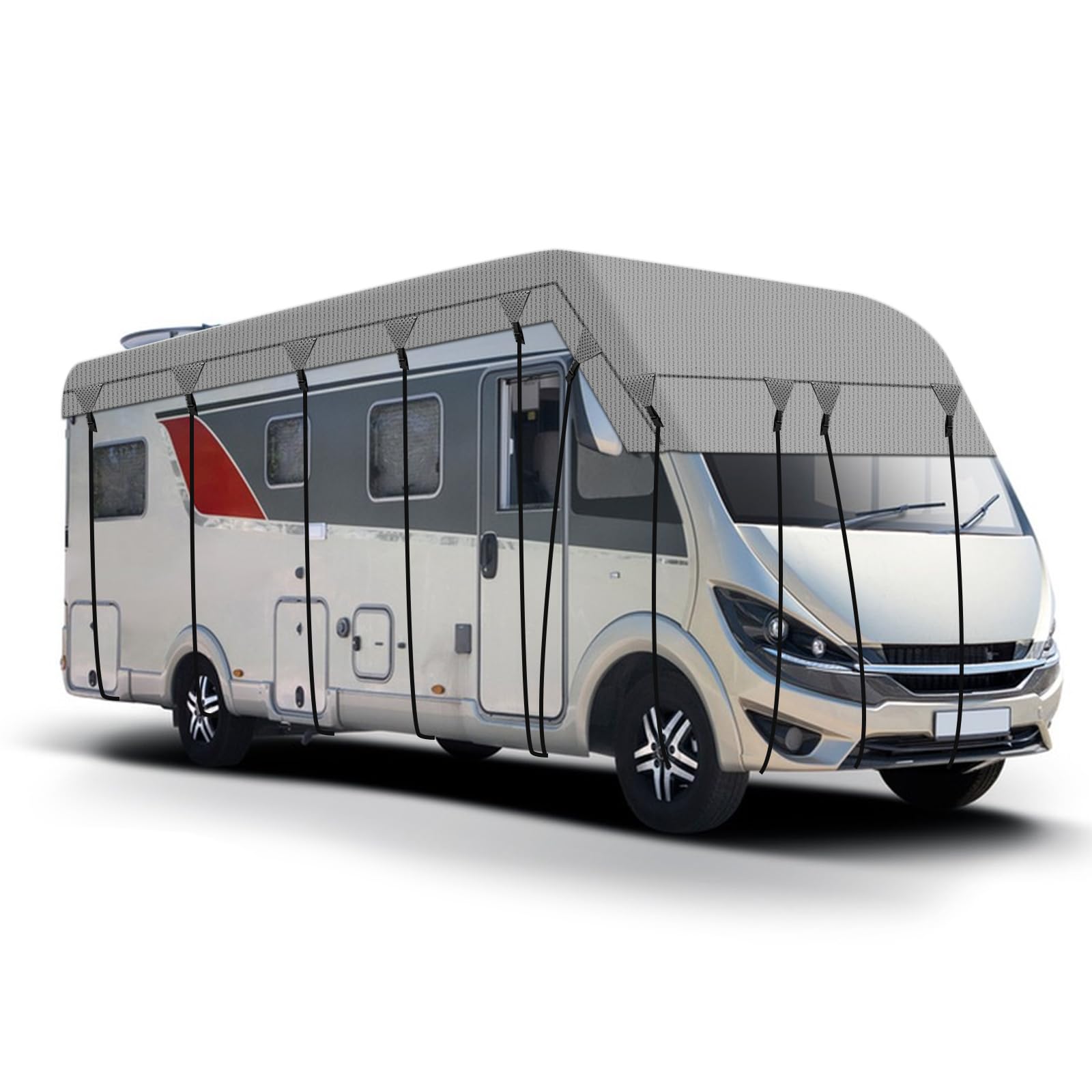 Housse de protection pour caravane et camping-car, housse de toit résistante 4 couches imperméable, protection pour toutes les saisons pour l'extérieur, soleil, pluie, poussière, protection UV (3 x