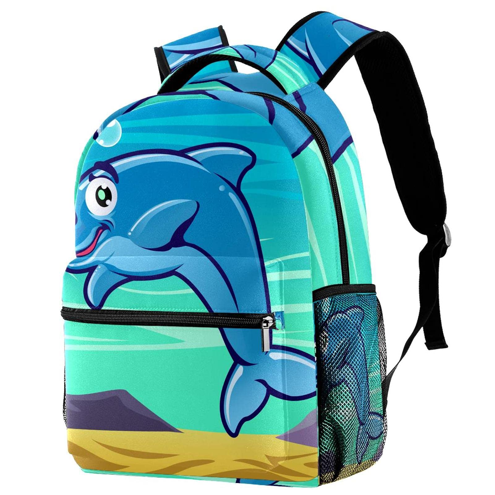 Sac à dos de voyage enfant dauphin bleu pour l'école et vacances - 7