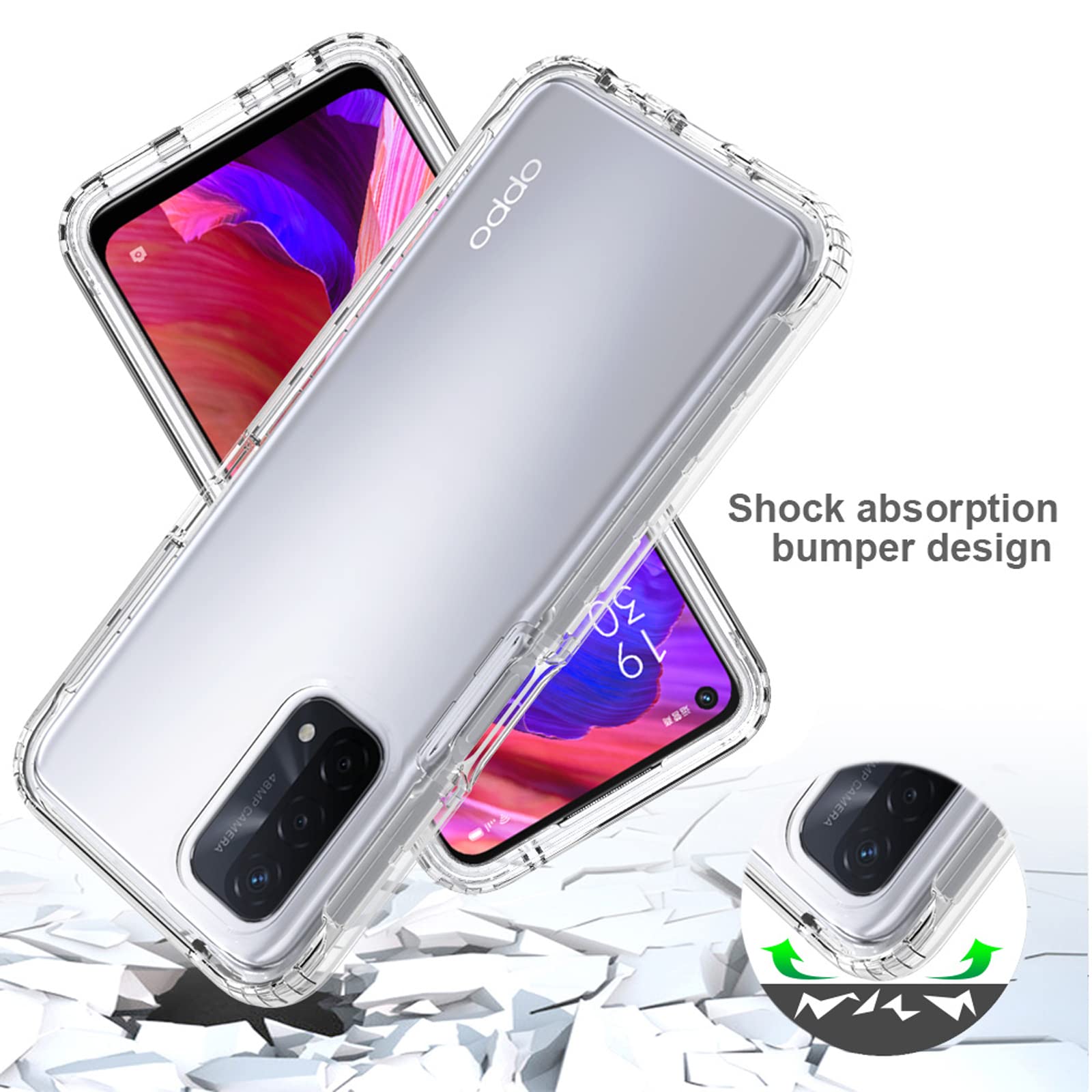 Custodia Trasparente XINYEXIN Per Oppo A74 5G / A54 5G – Silicone Morbido TPU Antiurto E Anti-ingiallimento - 2