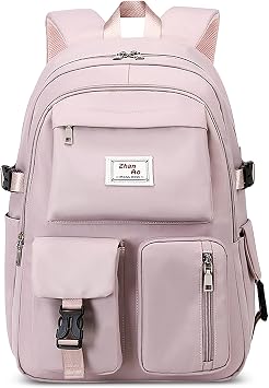 VARLIVOO Women Backpack Girls School Backpack 15.6 Inch Laptop Student College Daypack Women's Daypack Waterproof Travel Bags Polyester Purple
