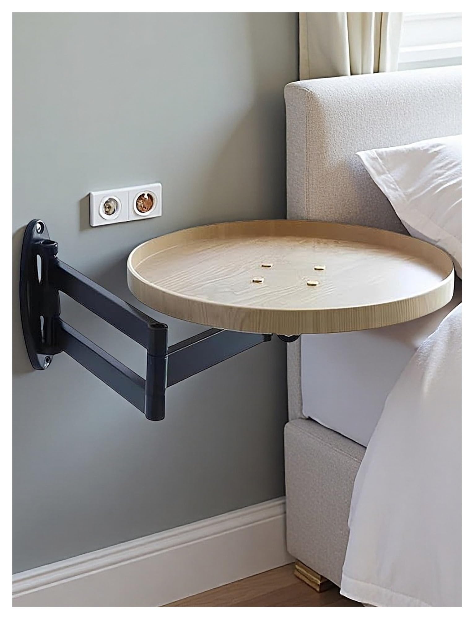 Cact - Tavolo pieghevole rotondo da parete, versatile tavolino basso e mensola, multifunzione, per casa, ufficio, cucina, balcone, bar, design salvaspazio