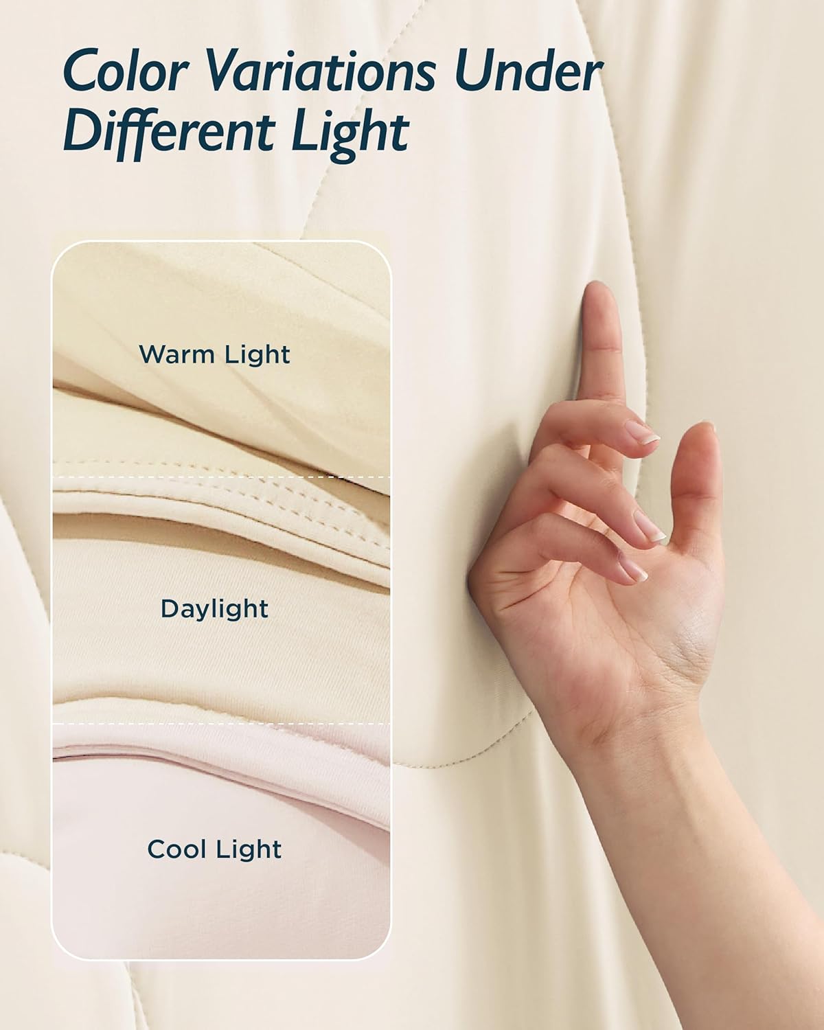 Breescape Cooling Comforter Queen Size - BlendTek™ Q-Max>0.46 Tech, Breathable Blanket for Hot Sleepers & Night Sweats Relief, Premium Lightweight Summer Bedding, 96x96 Inches, Ivory